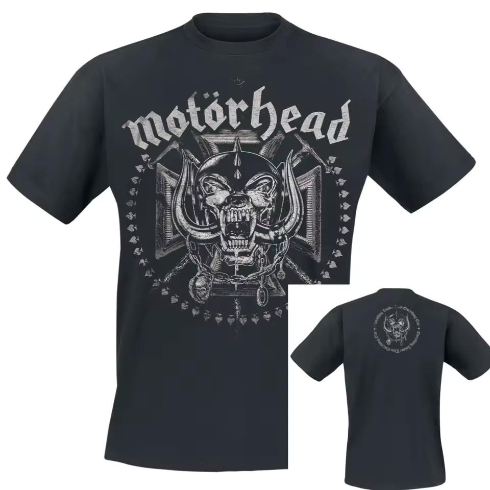 Футболка Motörhead с Железным Крестом и Мечами Мужская Женская Графическая Футболка Группы 100% Хлопок Летний Топ