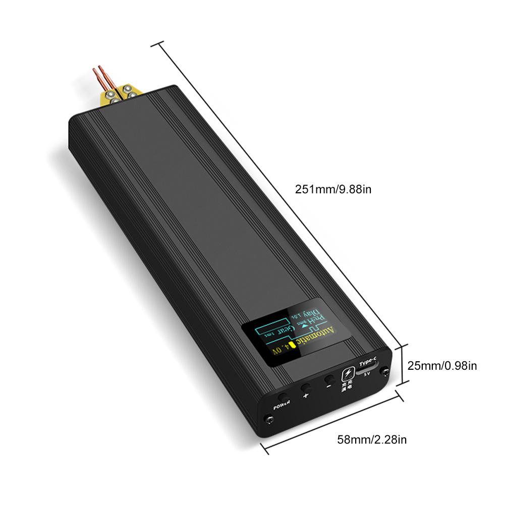 Portable Handheld Spot Welding Machine 80 Gears Spot Welder Adjustable  LCD Digital Display 18650 Battery Spot Welding