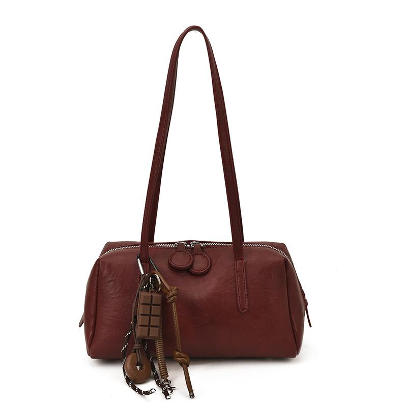 Индивидуальная сумка через плечо ниша 2025 новая ретро текстура ниша повседневная универсальная сумочка простая Бостон