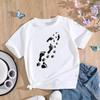(Asian Size) T Shirt Women Dog Paw Funny Trend Lovely Style Print Tee Top Fashion Female Clothing Short Sleeve Graphic T-shirts