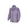 Printed Stand Collar Windbreaker Jacket Women Outerwear Purple DO2325-555