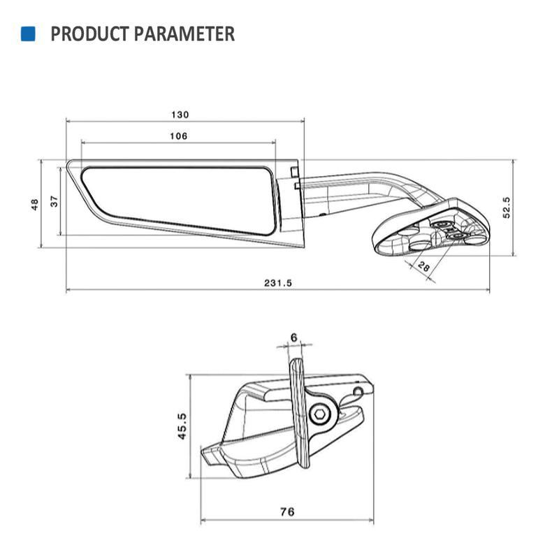 Motorcycle Mirror Modified Wind Wing Adjustable Rotating Rearview Mirror Accessories For YAMAHA YZFR1 YZF R1 2020 2021 2022 YZF R6 R7