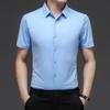 New Summer Casual Polo Collar Summer Solid Color Short Sleeve Slim Fit Youth Thin Men's Shirt