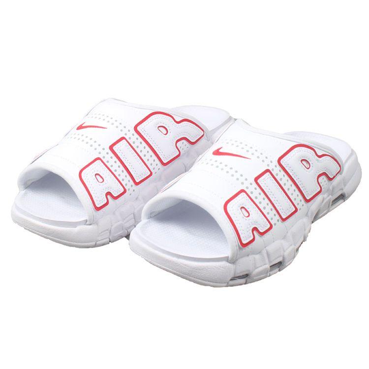 Nike Белые красные женские кроссовки Air More Uptempo Slide University FD9885-100