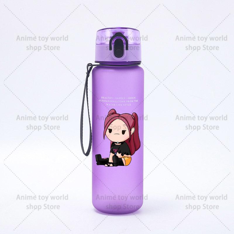 KPop Demons Hunters Large Capacity Sports Water Bottle Motivational Leak Proof Portable Reusable Cups Outdoor Travel Gym Jugs