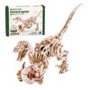 ROBOTIME 3D Wooden Movable Dinosaur Velociraptor Mechanical Craft DIY Model Building Steampunk Style Craft Gift for Perfect Gift for Kids and Puzzle,