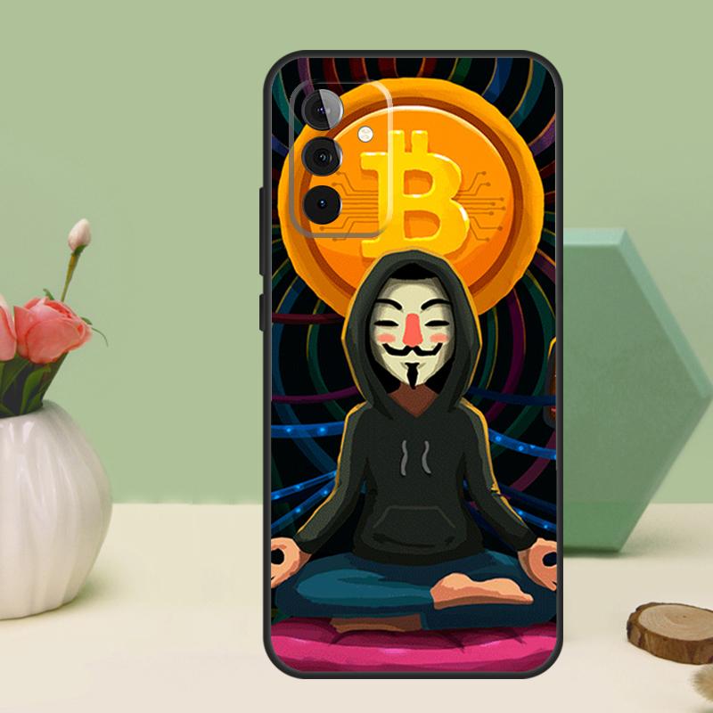 Смешные монеты Bitcoin для Samsung Galaxy A26 A54 A34 A14 A52 A32 A12 A13 A33 A53 A15 A16 A36 A56 A06 A35 A55 Чехол