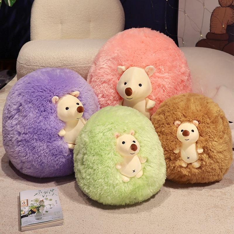 Simulated Long-haired Hedgehog Doll Sleeping Hug Plush Toy Cute Animal Pillow Comfort Doll Gift