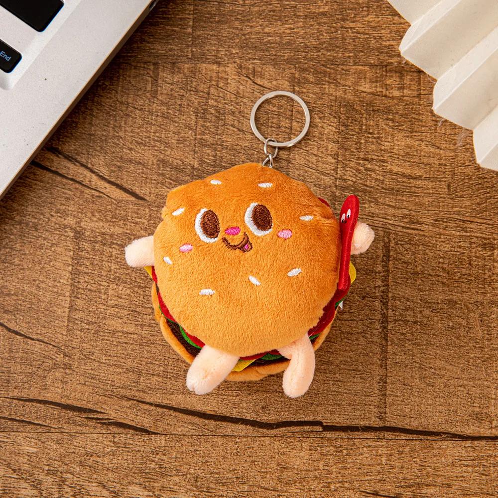 Cartoon Cute Fruit and Vegetable Plush Series Keychain Toy Peach Pear Cherry Doll Smiling Face Fruit Decoration Pet Gift