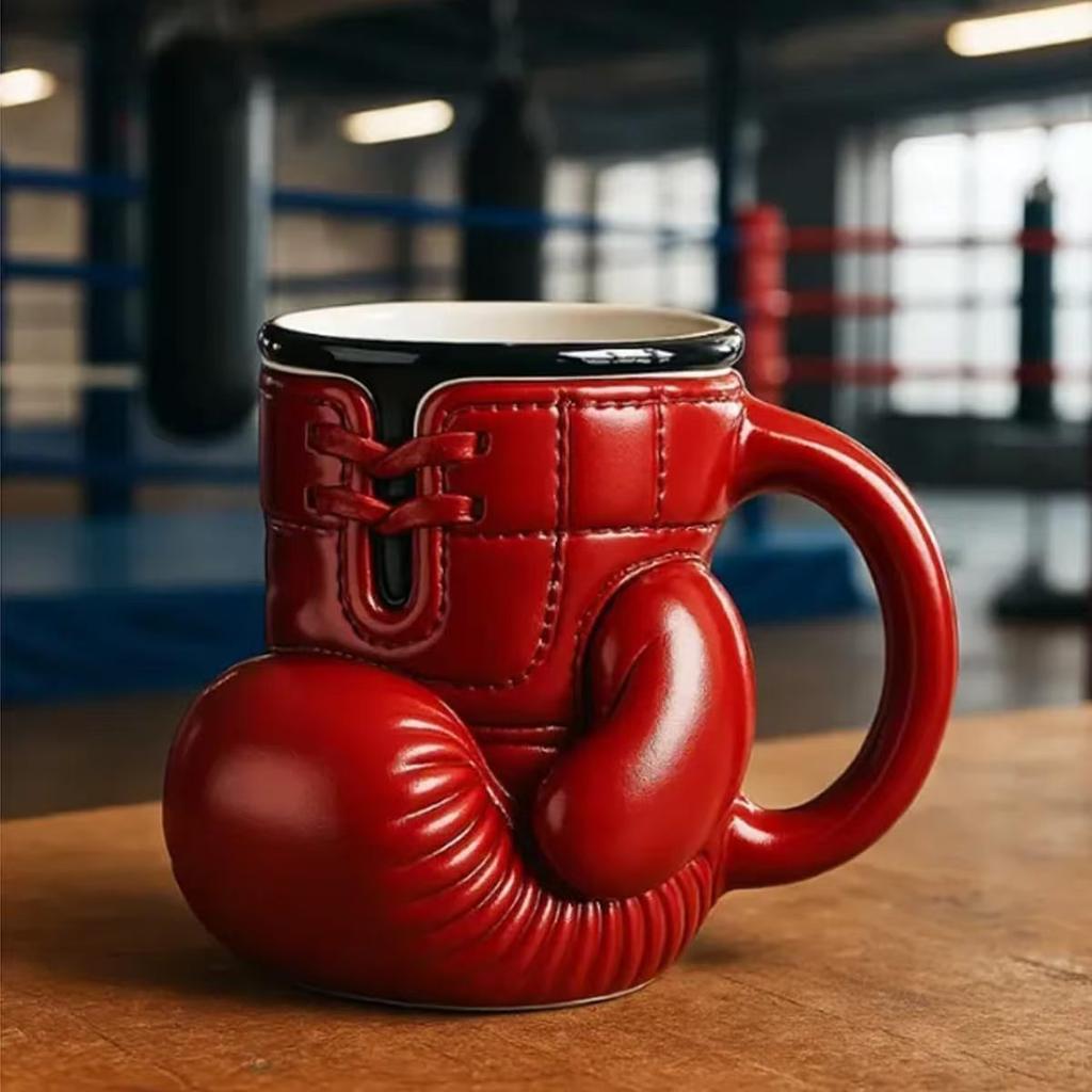Weird Boxing Gloves Mug Stainless Steel Coffee Cup Resin Handicrafts Desktop Ornaments Funny Coffee Mugs
