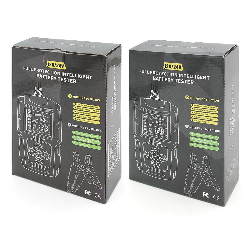 FOXSUR 12V 24V Car Battery Tester 12V/24V Battery Analazer FBT-200 for Wet/GEL/SLA/Flooded/EFB/Lead-Acid/AGM