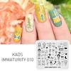 kads Незрелость 010 маленькие девочки животные фрукты дизайн ногтей штамповочные пластины шаблон штамп DIY маникюрные инструменты
