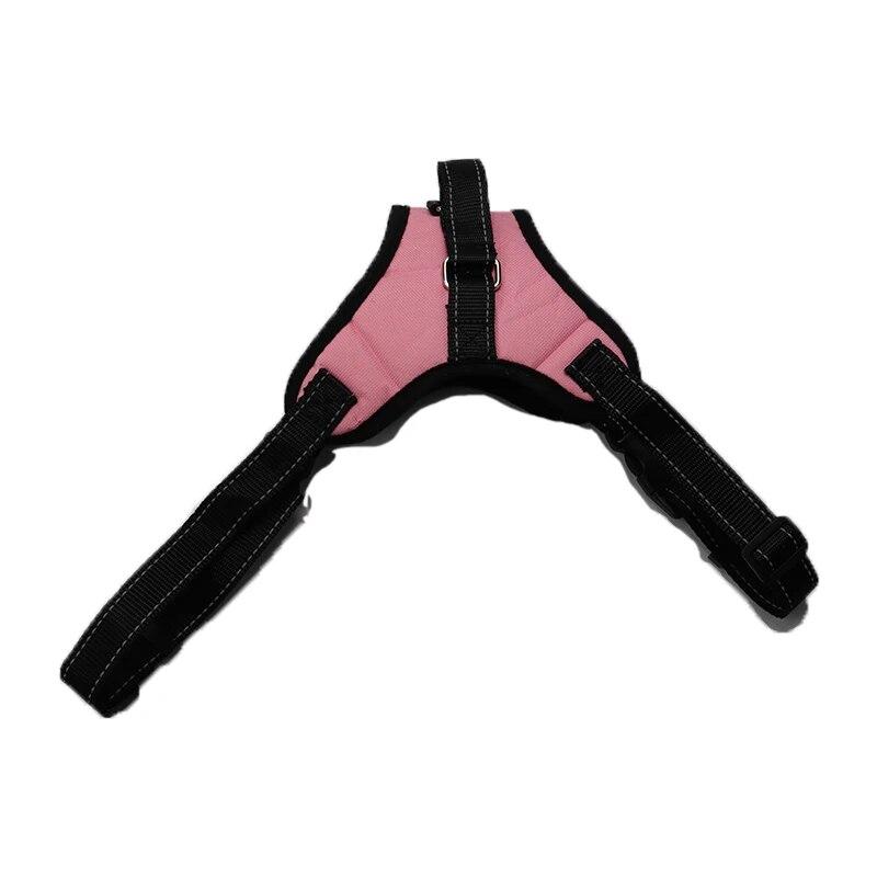Solid Middle Large Dog Halter Harness Reflective Led Collar Reinforced Handle Breathable Mesh Vest Buckle Leads Pet Accessories