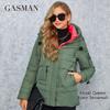Gasman 2022 New Fashion Parkas Women's Stand Collar Short Slim Casual Hood Pocket Warm Women Down Jacket GM-82175
