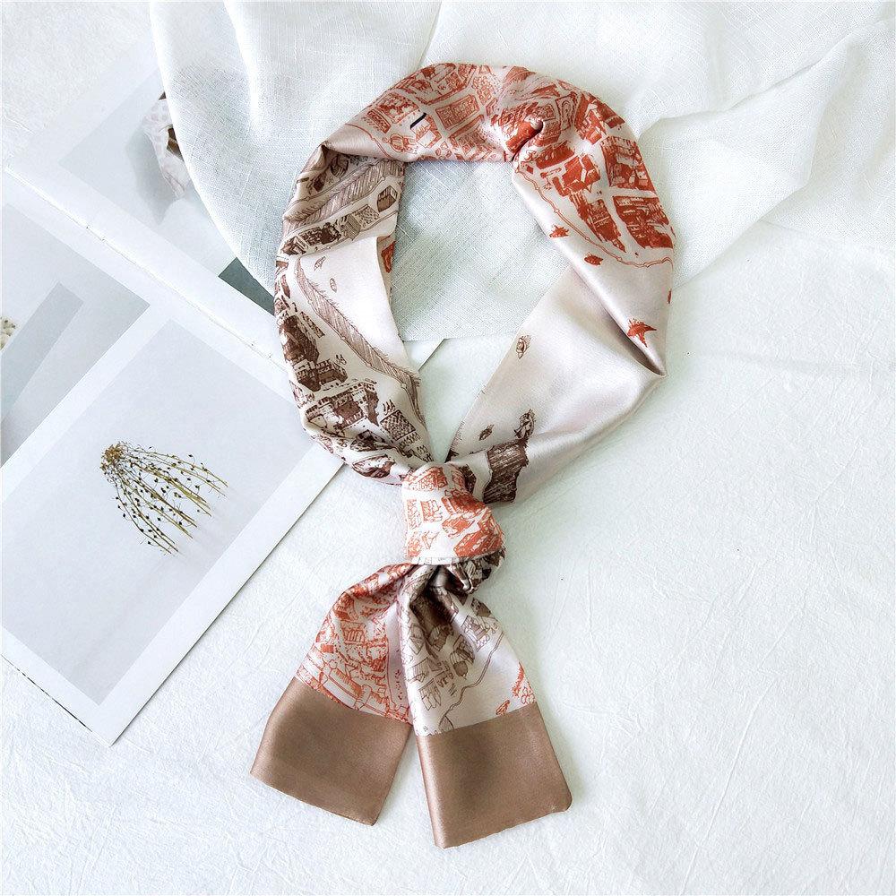 New Scarves Silk Scarves Women'S Spring And Autumn Season Long Decorative Professional Scarves Summer Thin Styles Paired With Shirts Stylish
