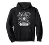 Halloween Design of a Black Cat In a Hat Just Meowing Hoodie Witch's