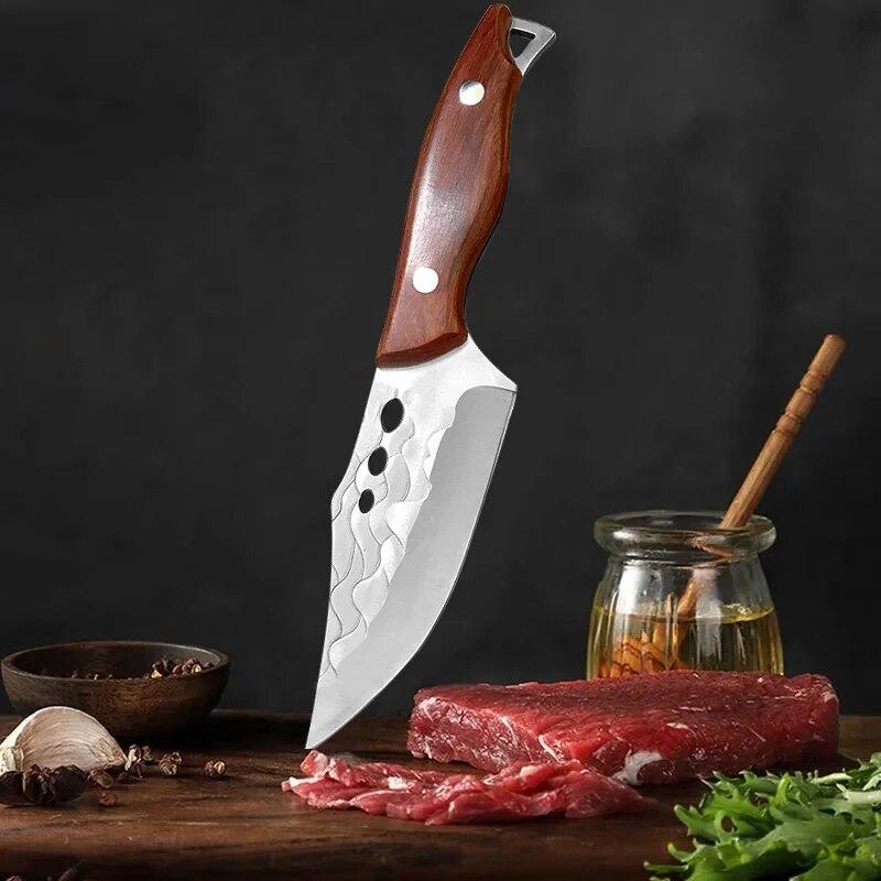Stainless Steel Kitchen Boning Knife Fishing Knife Meat Cleaver Vegetable Slicing Knife Sharp Butcher Knife Tools