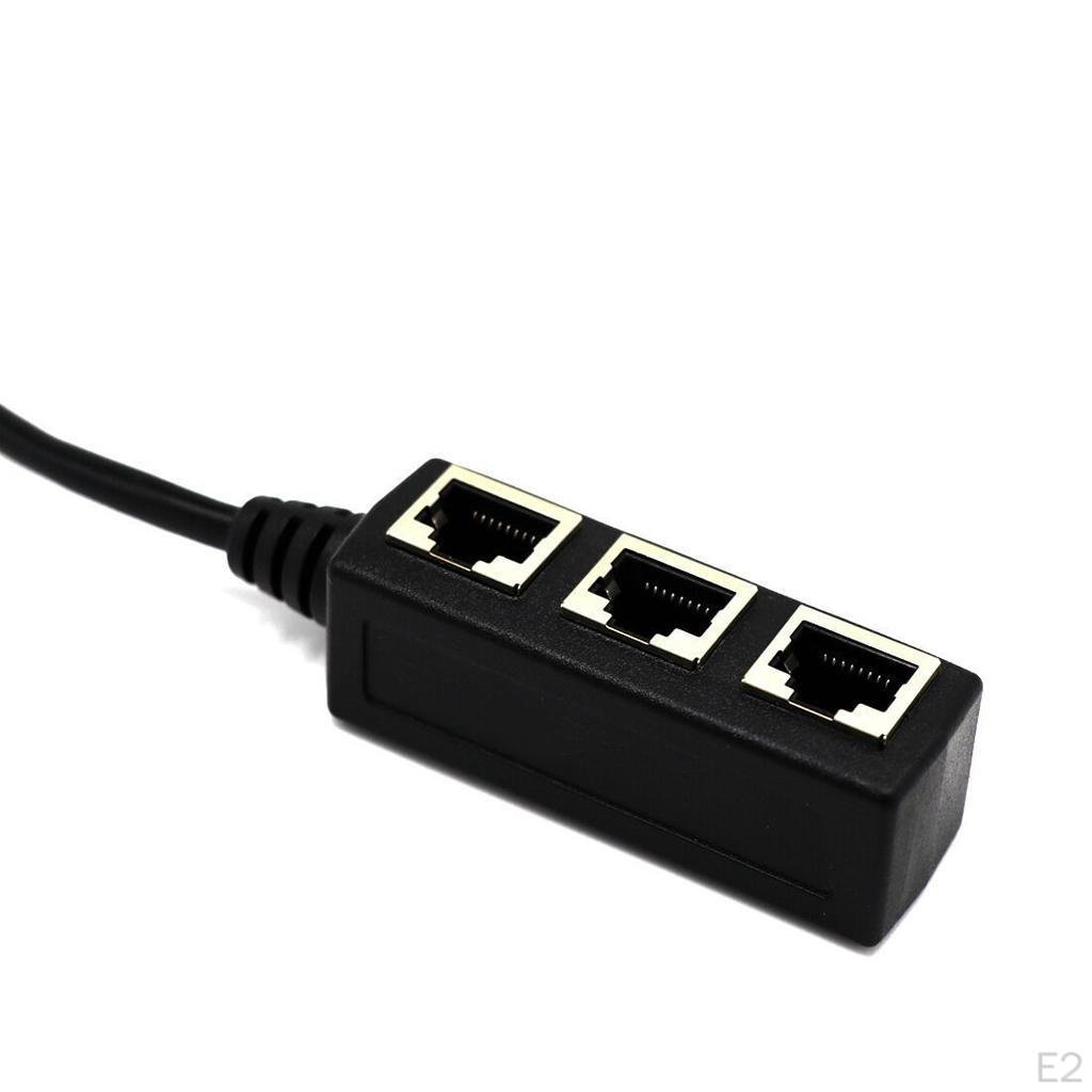 Ports Ethernet LAN Network Cable Splitter Extender Adapter