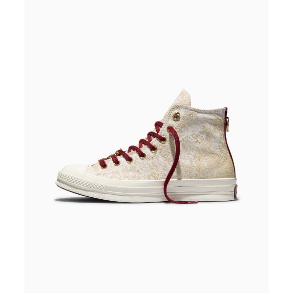 Converse Chuck Taylor All Star Cny Год Лошади Лимитированная Серия Универсальные Удобные Высокие Кеды из Канваса Унисекс кроссовки Бежевый A19072C