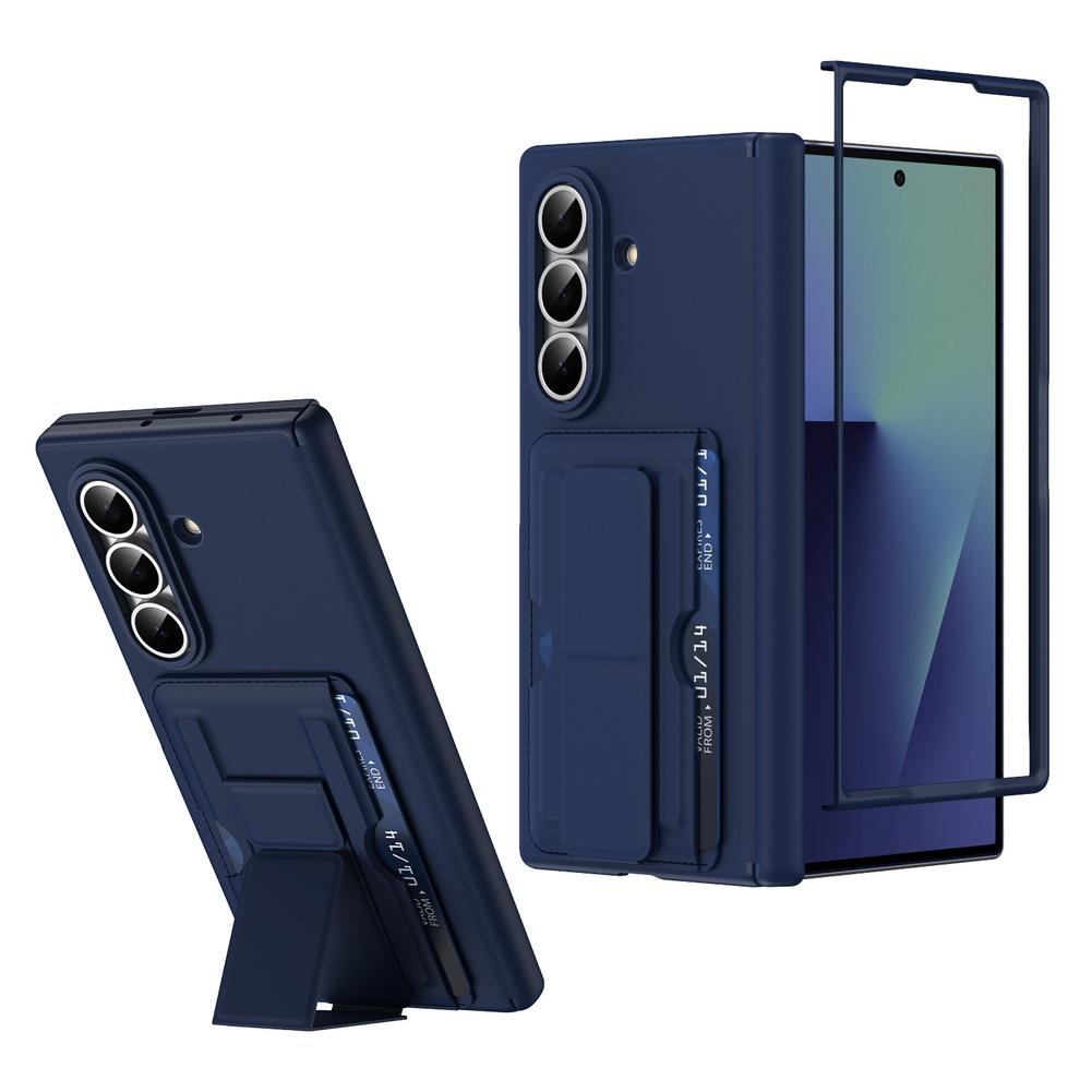 Чехол для телефона Samsung Z Fold 7 Fold7 Galaxy Z Fold 6 5 с отделением для кредитной карты и складной подставкой-кольцом Защитная крышка