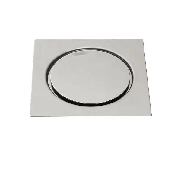 Modern Rectangle Polished Eco Friendly 100mmx100mm Threaded Connection Bathroom Floor Drain