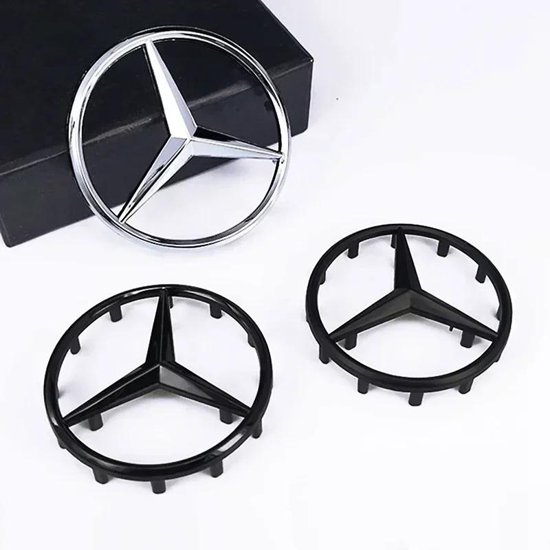 1pcs 52mm 57mm Car Steering Wheel Badge Emblem Sticker For Mercedes Benz W204 W205 W212 W213 W221 W177 W246 GLA GLC CLA A Class CG1