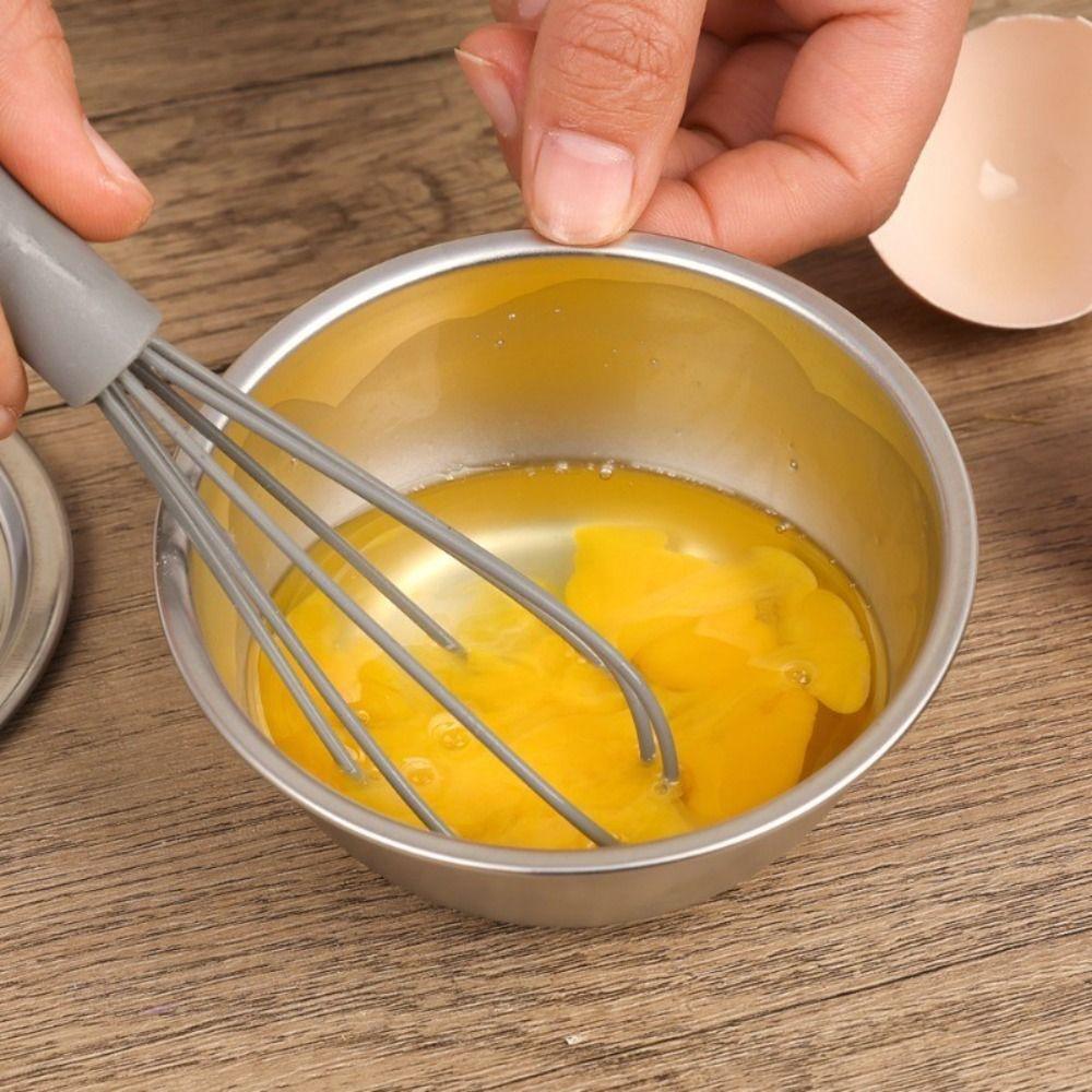 1 шт. с крышкой Миска для вареного яйца 304 Нержавеющая сталь Детская миска Прочная миска для риса