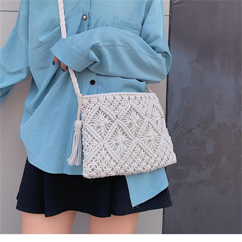 Модные плетеные сумки через плечо Соломенные летние женские плетеные сумки кроссбоди Пляжная дорожная сумка Женская сумка Женские сумки-мессенджеры Bolsa KTY