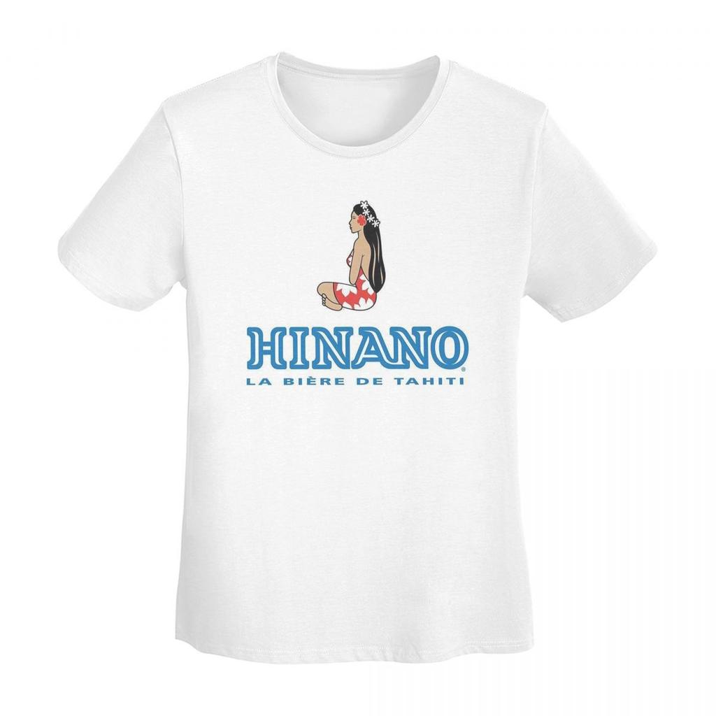 Hinano Tahiti TShirt Women Short Sleeve T Shirts Round Neck Streetwear Cotton Summer Tees Streetwear