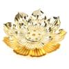 Gold Incense Burner Stick Holder Buddhism Lotus Line Incense Plate Base Temples