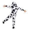 Child Plush Cow Print Pajama Costume Halloween Kids One-Piece Animal Dairy Cow Outfits