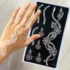 1pc Indian Henna Hollow Palm Tattoo Stencil  Hands Tattoo Sticker Body Painting Temporary Semi-Permanent Tattoo Template