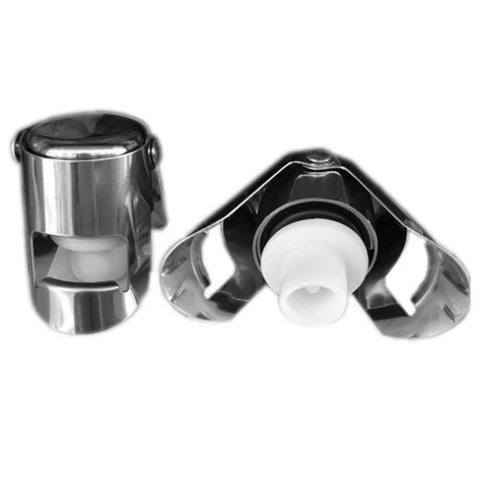 Портативная пробка для шампанского из нержавеющей стали, пробка для укупорки бутылок игристого вина, надувная пробка для шампанского, нажимного типа