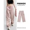 Za2024 Summer New Product Women's Clothes Sexy Bows Loose Casual Straight-Leg Loose Pants Drawstring Design Cargo Pants