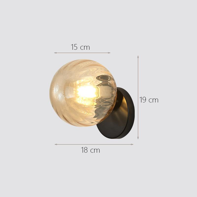 LED Wall Lamps Lighting with Glass Ball for Bedroom Living Room Indoor Wall Lights for Aisle Corridor Interior Wall Sconce