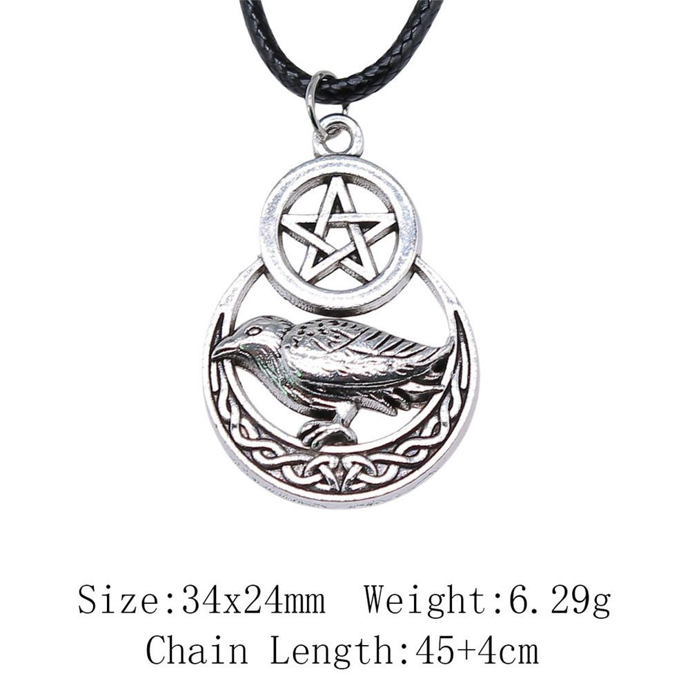 Birthday Gifts Choker Sun Moon Pentagram Necklace Leather Chain 45cm Art Supplies Neck Pendants