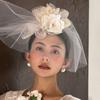 White Flower Bride Headdress French Style Hair Jewelry Bridal Headwear Photography Accessories