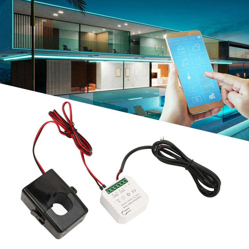 WIFI Smart Energy Meter WIFI Smart Energy Meter APP Real Time Power Consumption Monitor with 200A CT Clamp AC90‑250V