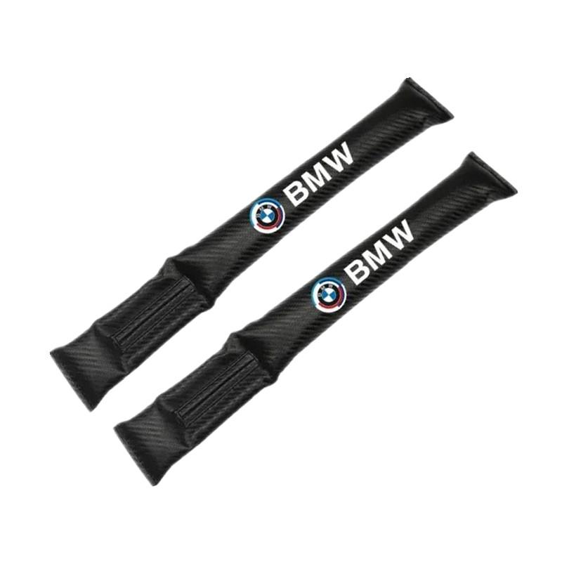 TLOO9 2pcs Carbon Fiber Car Interior Seat Gap Plug Filler Pad For BMW M X1 X3 X5 X6 X7 1 3 4 5 6 7 Series E36 E39 E46 E60 E90 F20 F40