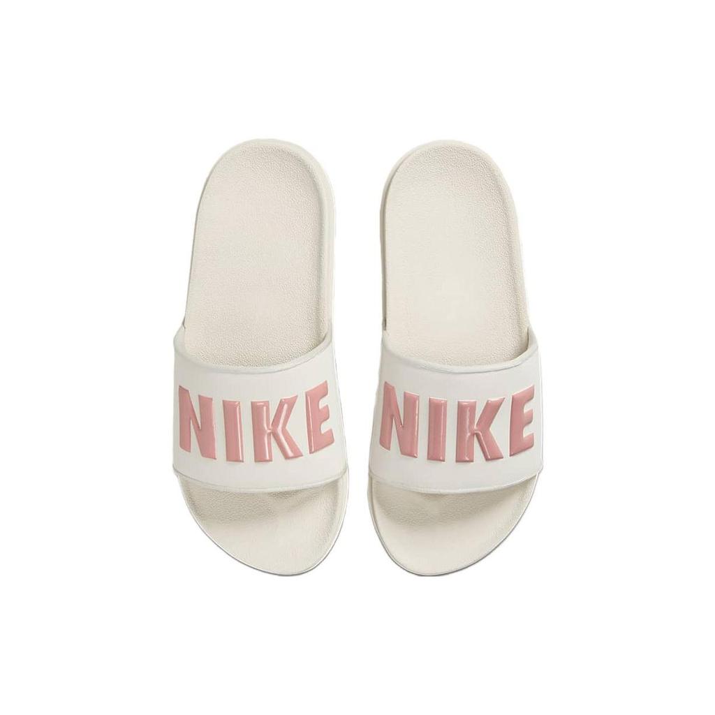 Nike Offcourt Мягкие Удобные Кожаные Патчи Нескользящие Быстросохнущие Шлепанцы Женские Сандалии Светло-Розовый BQ4632-109