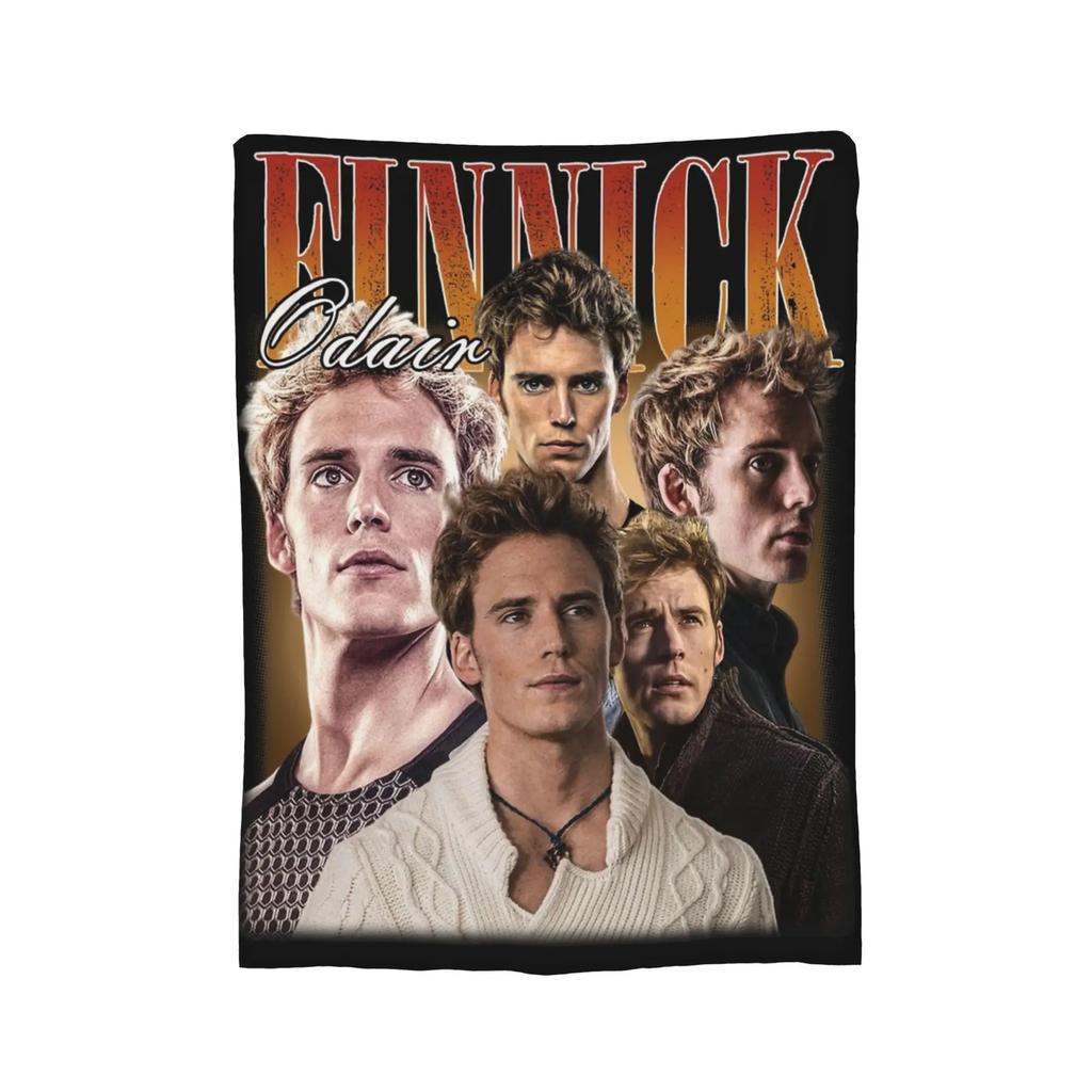 The Hunger Games Finnick Odair Flannel Throw Blanket for Home Car Travel Soft Warm Breathable Blanket for Spring and Autumn