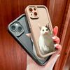 White Cat Pattern Soft Silicone Phone Casing Full Cover Camera Shockproof Protection Rubber Case for OPPO Reno Realme