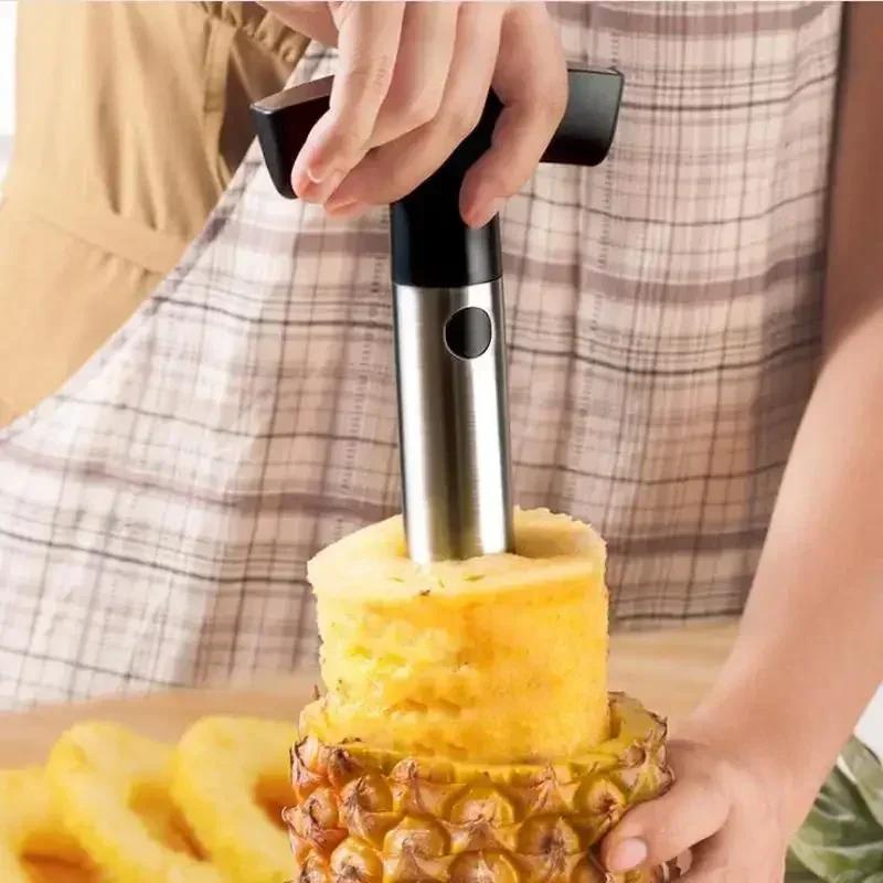 1Pc 304 Stainless Steel Pineapple Knife Pineapple Peeler Integrated Peeler Slicer Eye Kitchen Gadget