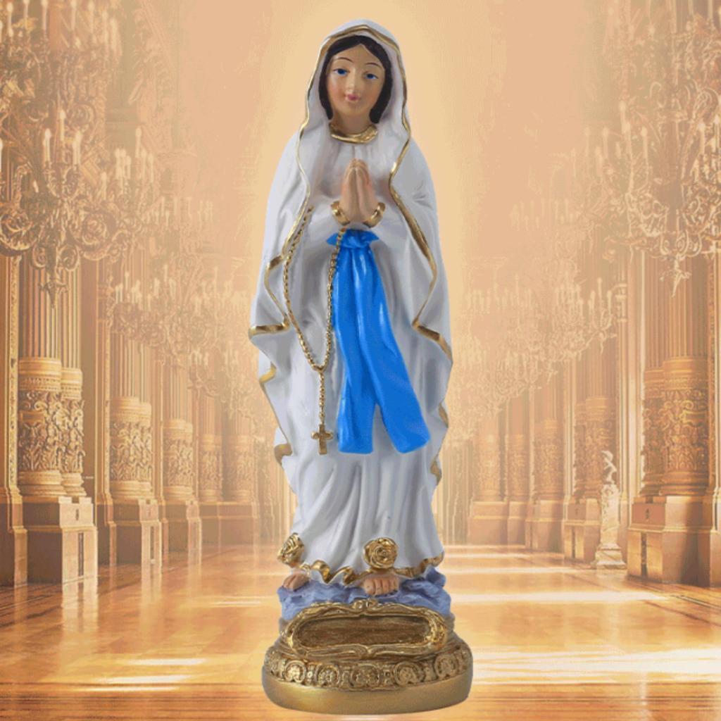 Mini Catholic Mary Statue Plastic Handmade of The Virgin