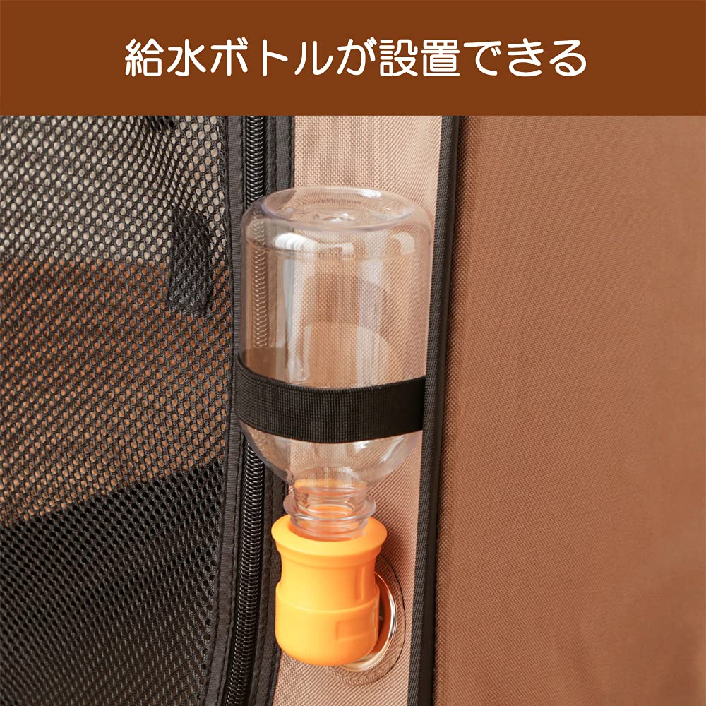 IRIS OHYAMA Клетка для кошек и собак, ширина 80 x глубина x высота 66 см, складная, для улицы, профилактика, коричневая, для собак среднего размера, 51,5 см