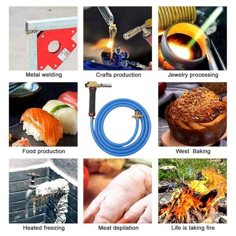Комплект сварочной горелки на сжиженном газе со сварочным пистолетом для шланга, сварочное оборудование для пайки пропаном, пайки припоем, портативная газовая горелка
