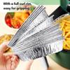 50Pcs Round Foil Trays Non-Stick Foil Food Container Portable Air Fryer Liner  Roasting