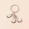 Fashion Pearl Shell Starfish Keychain Y2K Crystal Key Ring Pendants for Women Girls Handbag Decor DIY Summer Beach Jewelry Gifts