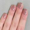 Porcelain White Cat Eye Press-On Nails: Medium-Long, Translucent Spring/Summer Manicure for Women