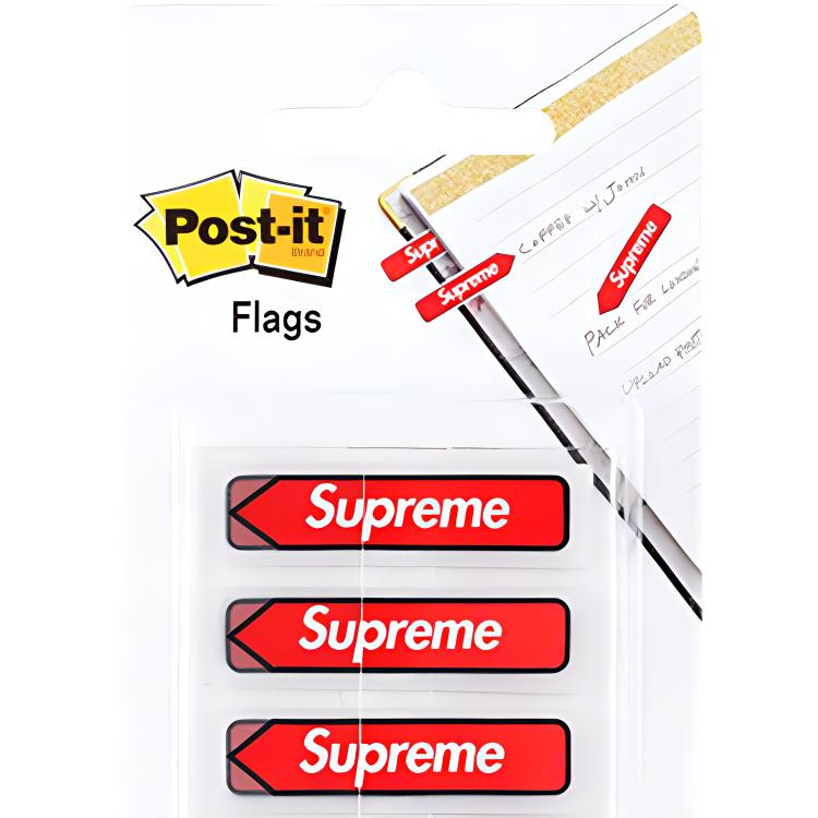 Supreme FW19 Week 3 X Post It Flags Collaboration Memo Pad Red